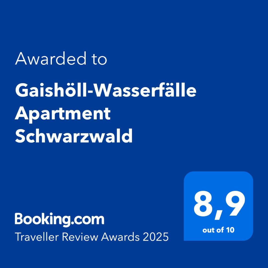 סאסבאכוואלדן Gaishoell-Wasserfaelle Apartment Schwarzwald מראה חיצוני תמונה